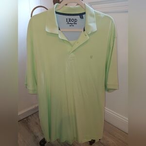 IZOD Lime Green Heritage Polo Shirt Mens Size XLT